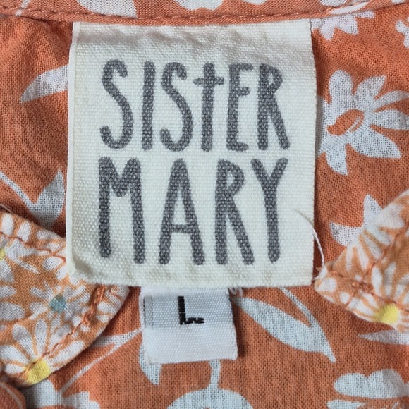 Sister Mary Womens Large Camilla Embroidered Floral Boho Top - Picture 5 of 7